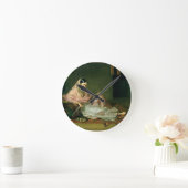 ムスリムレディーリクライニング， 1789 (キャンバス上の油) ラウンド壁時計 (ホーム)