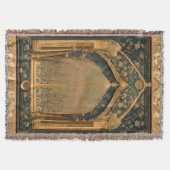 ムスリム伝統的祈りの言葉用に投げる毛布 スローブランケット (正面)