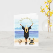 ムスリム少女の卒業カード カード (黄色い花)