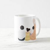 ムスリム母と2人の息子と1人の娘パーソナライズされた コーヒーマグカップ (正面右)