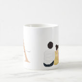 ムスリム母と2人の息子と1人の娘パーソナライズされた コーヒーマグカップ (中央)