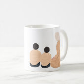 ムスリム母と2人の息子パーソナライズされた コーヒーマグカップ (正面右)