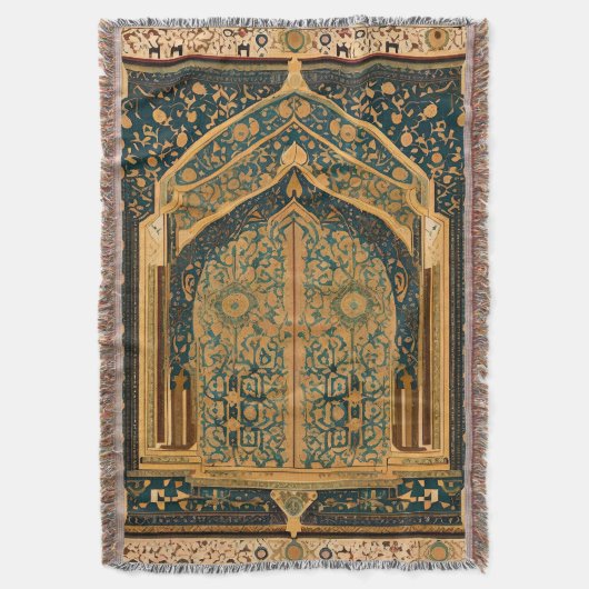 ムスリム祈りの言葉 スローブランケット (正面縦)