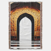 ムスリム祈りの言葉 スローブランケット (正面縦)