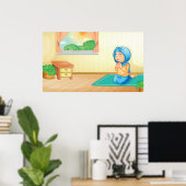 ムスリム祈ガール ポスター (ホームオフィス)