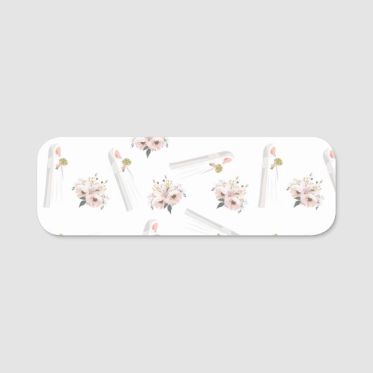 ムスリム結婚のバラ&ブライドクラシック名タグ 名札 (正面)