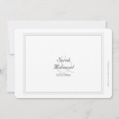 ムスリム結婚の白 招待状 (裏面)