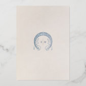 ムスリム結婚ズオダマキ（植物）モリスヴィンテージ 箔招待状 (裏面)