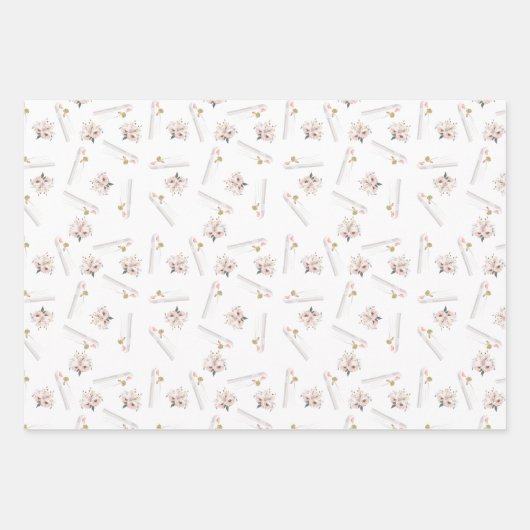 ムスリム結婚ズラッピング紙フラットシートセット3 ラッピングペーパーシート (正面)