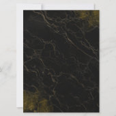 ムスリム アラビア語 英語 黒と金の大理石 招待状 (裏面)