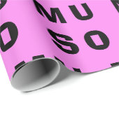 ムソピンクブラックモダンミュージシャン音楽愛好家 ラッピングペーパー (ロールコーナー)