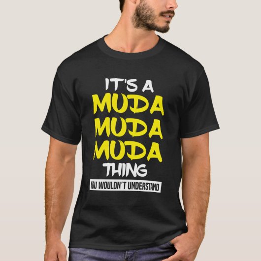 ムダムダムダアニメ日本のマンガ引用文 Tシャツ (正面)