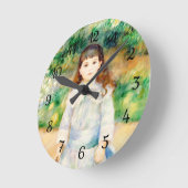 ムチのオーギュスト・ルノアール   ラウンド壁時計 (傾斜)