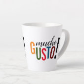 ムチカラフルョグスト!お会いできて嬉しい カフェラテマグ (右アングル)