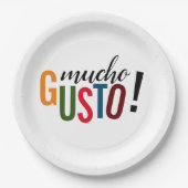ムチカラフルョグスト!お会いできて嬉しい ペーパープレート (正面)