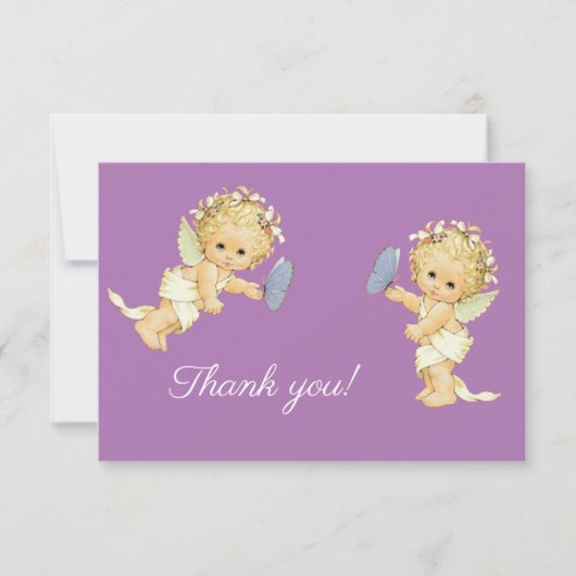 ムチバエを使って天使をありがとう サンキューカード (正面)