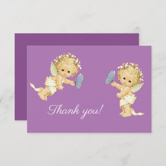 ムチバエを使って天使をありがとう サンキューカード (正面/裏面)