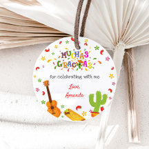 ムチャスグラシアスメキシコ誕生日サンキューラベル