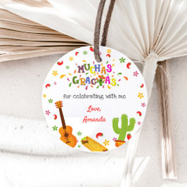 ムチャスグラシアスメキシコ誕生日サンキューラベル フェイバータグ