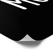 ムットスタッシュおもしろい犬ムスタッシュプンダークBG ポスター (角)