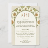 ムッハによるアール・ヌーヴォー・ウェディングメニュー ヴィンテージ 招待状 (正面)