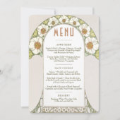 ムッハによるアール・ヌーヴォー・ウェディングメニュー ヴィンテージ 招待状 (正面)