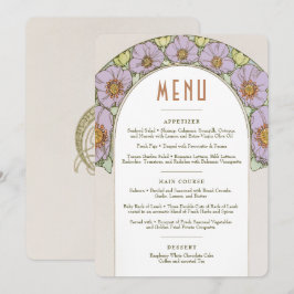 ムッハのウェディング ヴィンテージ アールヌーヴォー メニュー 招待状