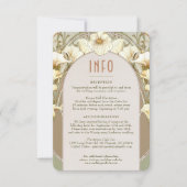 ムッハのヴィンテージ アールヌーボー ウェディング インフォ 招待状 (正面)