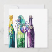 ムッバグ,クロウフィッシュとカクテルマルディグラスタイル 招待状 (裏面)