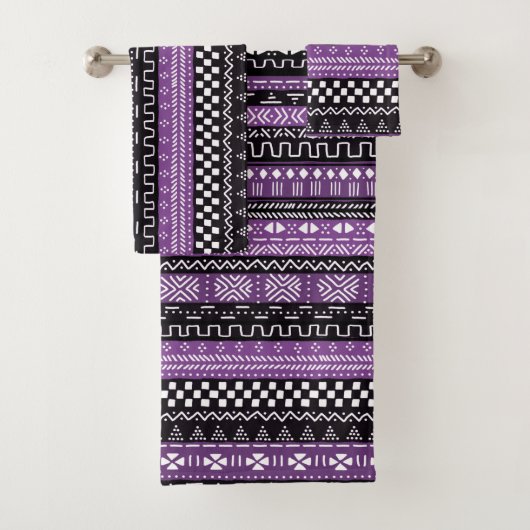 ムッモダンドクロスミックスパープル バスタオルセット (インサイチュ)