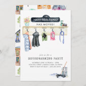 ムドロームシーン |引っ越し祝いパーティーパーティの招待状 (正面/裏面)
