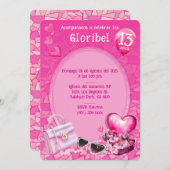 ムニェカペルソナリダプランティラデクンプレアノスロサ 招待状 (正面/裏面)