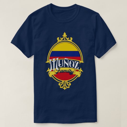 ムノス族コロンビア国旗 Tシャツ (デザイン正面)