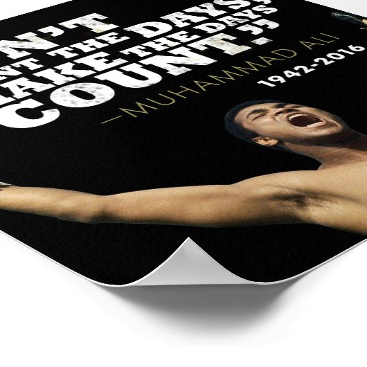 ムハンメドアリ有名感動的引用文 ポスター (角)