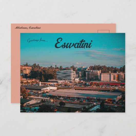 ムバネエスワティーニの表示 ポストカード (正面/裏面)