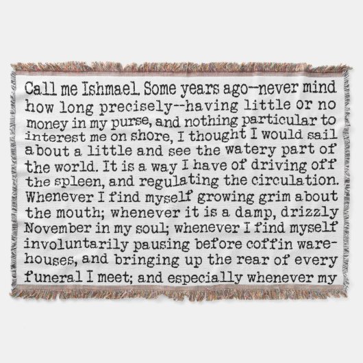 ムビー・ディックが台詞を開く文学 スローブランケット (正面)