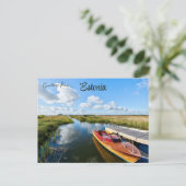 ムフエストニアにドッキングしたボート ポストカード (スタンド正面)