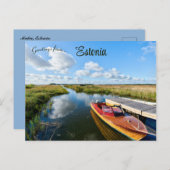 ムフエストニアにドッキングしたボート ポストカード (正面/裏面)