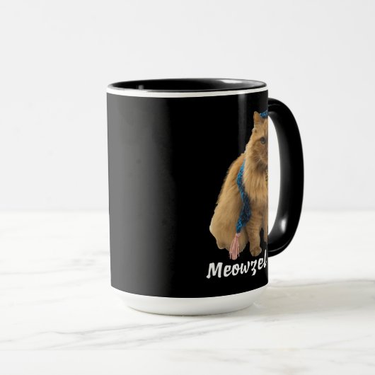 ムフツェルトフユダヤおもしろい猫マグ マグカップ (正面右)