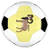 ムフロンヤギイラストレーション サッカーボール (回転)