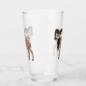 ムフロンヤギイラストレーション タンブラーグラス (左)