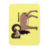 ムフロンヤギイラストレーション マグネット (縦)