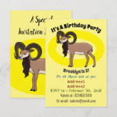 ムフロンヤギイラストレーション 招待状 (正面/裏面)