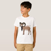 ムフロンヤギイラストレーション Tシャツ (正面フル)