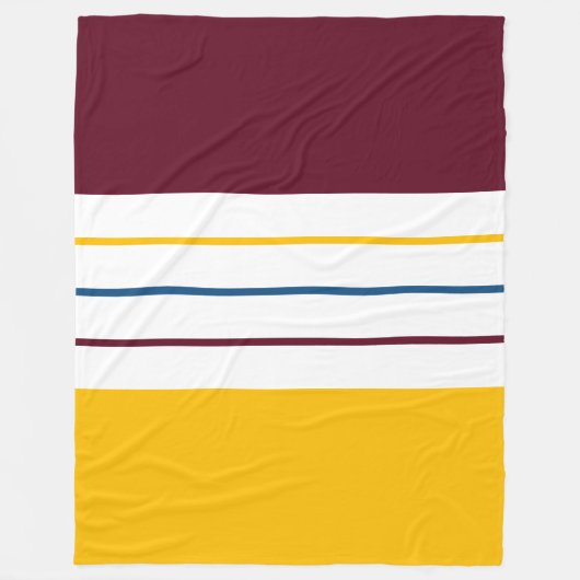 ムベリカラフルアンバー秋ストライプ フリースブランケット (正面)