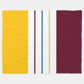 ムベリカラフルアンバー秋ストライプ フリースブランケット (正面(横))