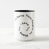 ムホオポノの瞑想、感謝、 マグカップ (中央)