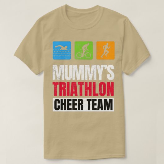 ムミーズトライアスロンのサポーターズ応援 Tシャツ (デザイン正面)