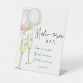 ムモサバーピンク&ブルーバルーンジェンダーリビールサイン 台座サイン (正面)