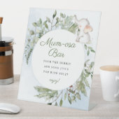 ムモサモモザバーボーイゾウ赤ちゃんシャワーサイン 台座サイン (インサイチュ)